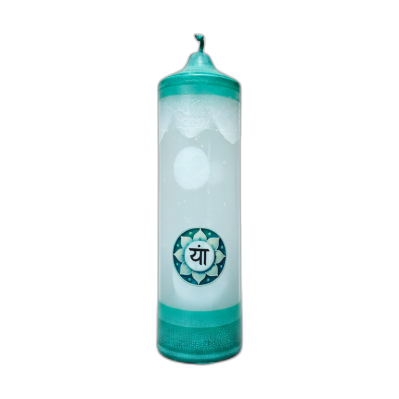 Chakra Candle 4th Heart Chakra (Anahata) MAXI Pillar – Svitsol | Handmade, Rose Scent
