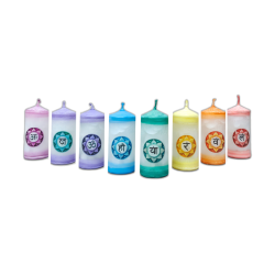 Set of 7 Chakra MINI Candles 1st–7th Chakra Pillars – Svitsol | Handmade, Scented, Harmony - detail 5