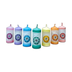 Set of 7 Chakra MINI Candles 1st–7th Chakra Pillars – Svitsol | Handmade, Scented, Harmony - detail 6