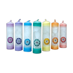 Set of 7 Chakra MIDI Candles 1st–7th Chakra Pillars – Svitsol | Handmade, Scented, Harmony - detail 5