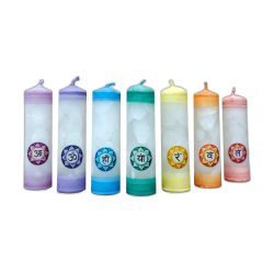 Set of 7 Chakra MIDI Candles 1st–7th Chakra Pillars – Svitsol | Handmade, Scented, Harmony - detail 6