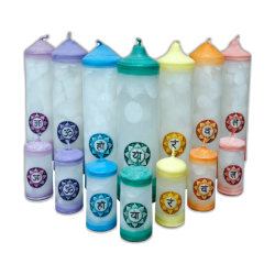 Set of 7 Chakra MINI-MAXI Candles 1st–7th Chakra Pillars – Svitsol | Handmade, Scented, Harmony - detail 4