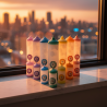 Set of 7 Chakra MINI-MAXI Candles 1st–7th Chakra Pillars – Svitsol | Handmade, Scented, Harmony - detail 2