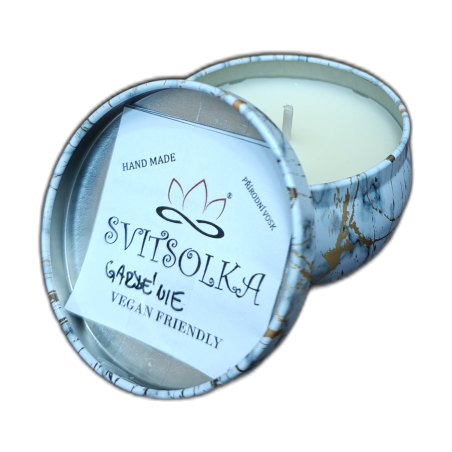 Svitsolka Gardenie – Handgemachte Kerze in Blechdose