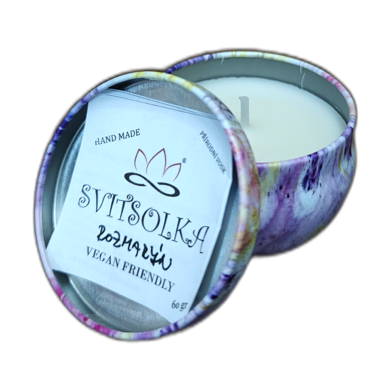 Svitsolka Rosmarin – Handgemachte Kerze in Blechdose