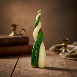 LOVE Candle White Green - detail 2