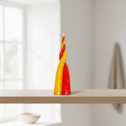 Relief Candle LOVE Yellow-Orange – Handmade in Kralovske Porici - detail 4
