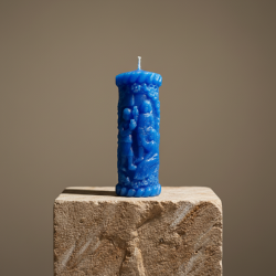 Reliefkerze BAKUS ÜBERFLUSS Blau 0,8kg – Handgemacht in Kralovske Porici - detail 4