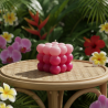 CUBE PEARLS Candle Glitter Icy Magenta – Handmade in Kralovske Porici - detail 2