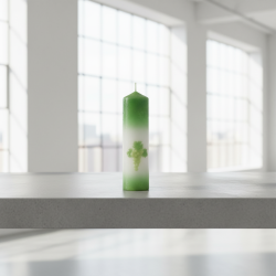Pillar Candle Green Wine | SVITSOL - detail 2