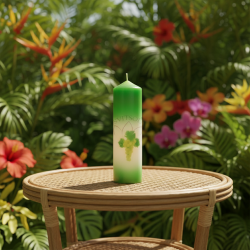 Pillar Candle Green Wine | SVITSOL - detail 6