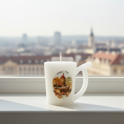 Cup Candle with Karlovy Vary Logo - detail 4