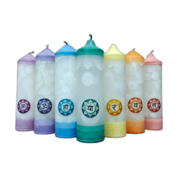 Set of 7 Chakra MAXI Candles 1st–7th Chakra Pillars – Svitsol | Handmade, Scented, Harmony