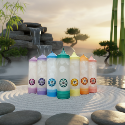 Set of 7 Chakra MAXI Candles 1st–7th Chakra Pillars – Svitsol | Handmade, Scented, Harmony - detail 3