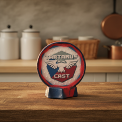 Round Logo Candle TARTARUS CAST Blue-Red - detail 3