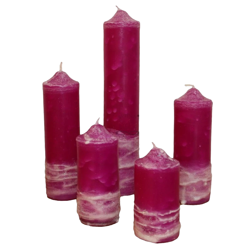 Candle Collection MAGENTA 5pcs – Handmade Luxury Candles | SVITSOL