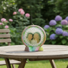 Round Photo Candle COUPLE Green-Pink - detail 5