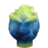 Relief Candle ROSE Blue-Green – Handmade from Certified Wax, Kralovske Porici