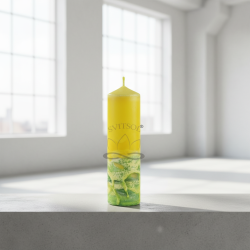 Tall Slim Pillar Candle Citronella SVITSOL | Handmade - detail 5