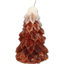 Candle Tree MISTLETOE – icy brown glitter, chocolate-vanilla, 18–36h - detail 2