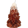 Candle Tree MISTLETOE – icy brown glitter, chocolate-vanilla, 18–36h - detail 2