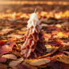 Candle Tree MISTLETOE – icy brown glitter, chocolate-vanilla, 18–36h - detail 5