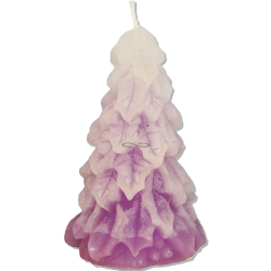 Candle Tree MISTLETOE – icy purple glitter, vanilla & lavender, 18–36h - detail 2