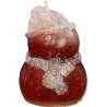 SNOWMAN BEANIE Candle – Icy Brown Glitter, Chocolate-Vanilla, Handmade - detail 2