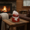 SNOWMAN BEANIE Candle – Icy Brown Glitter, Chocolate-Vanilla, Handmade - detail 4