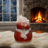 SNOWMAN BEANIE Candle – Icy Brown Glitter, Chocolate-Vanilla, Handmade - detail 5
