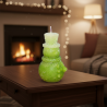 SNOWMAN CYLINDER Candle – Icy Green Glitter, Vanilla-Apple, 8-15h - detail 5