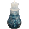 SNOWMAN TOP HAT Candle – Icy Blue Glitter, Vanilla & Euphoria, Handmade - detail 2