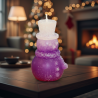 SCHNEEMANN ZYLINDER Kerze – Eis-Lila Glitzer, Vanille & Lavendel - detail 5
