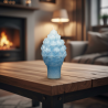 Small Pinecone Candle – Turquoise, Vanilla & Euphoria, Handmade - detail 4