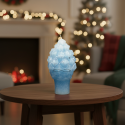 Small Pinecone Candle – Turquoise, Vanilla & Euphoria, Handmade - detail 5