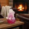 ASTRONAUT Candle – Icy Magenta Glitter, Vanilla & Christmas Punch, Handmade - detail 4
