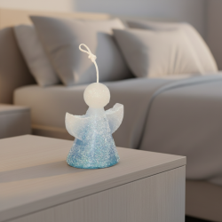 ANGEL Candle – Icy Turquoise with Glitter, Vanilla & Euphoria, 6-12h - detail 3