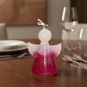 ENGEL Kerze – Eis-Magenta mit Glitzer, Vanille & Weihnachtspunsch - detail 3