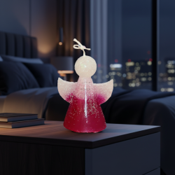 ANGEL Candle – Icy Magenta with Glitter, Vanilla & Christmas Punch - detail 4