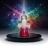 ANGEL Candle – Icy Magenta with Glitter, Vanilla & Christmas Punch - detail 5