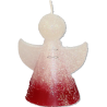 ENGEL Kerze – Eisrot mit Glitzer, Vanille-Erdbeere, 8 cm - detail 2
