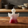 ENGEL Kerze – Eisrot mit Glitzer, Vanille-Erdbeere, 8 cm - detail 3