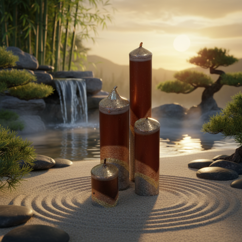 Advent Candle Collection BROWN-GOLD - Handmade Elegance from Královské Poříčí with Certified Wax - detail 4
