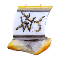 BOAT Candle with Letter W - detail 2