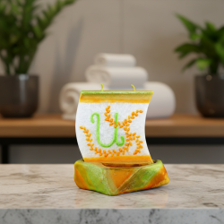 BOAT Candle with Letter U - detail 3