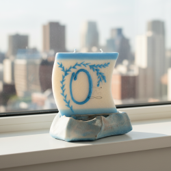 Boat Candle with Letter O - detail 3