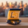 Boat Candle with Letter L - detail 3