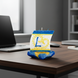 Boat Candle with Letter L - detail 4