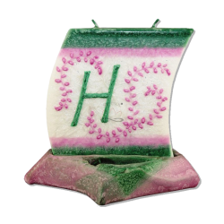 Boat Candle with Letter H - detail 2