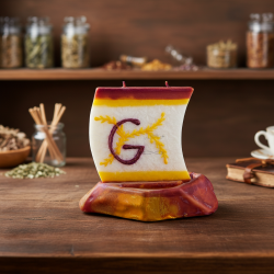 Boat Candle with Letter G - detail 3